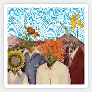 Meet The Flowerbeds - Surreal/Collage Art Sticker